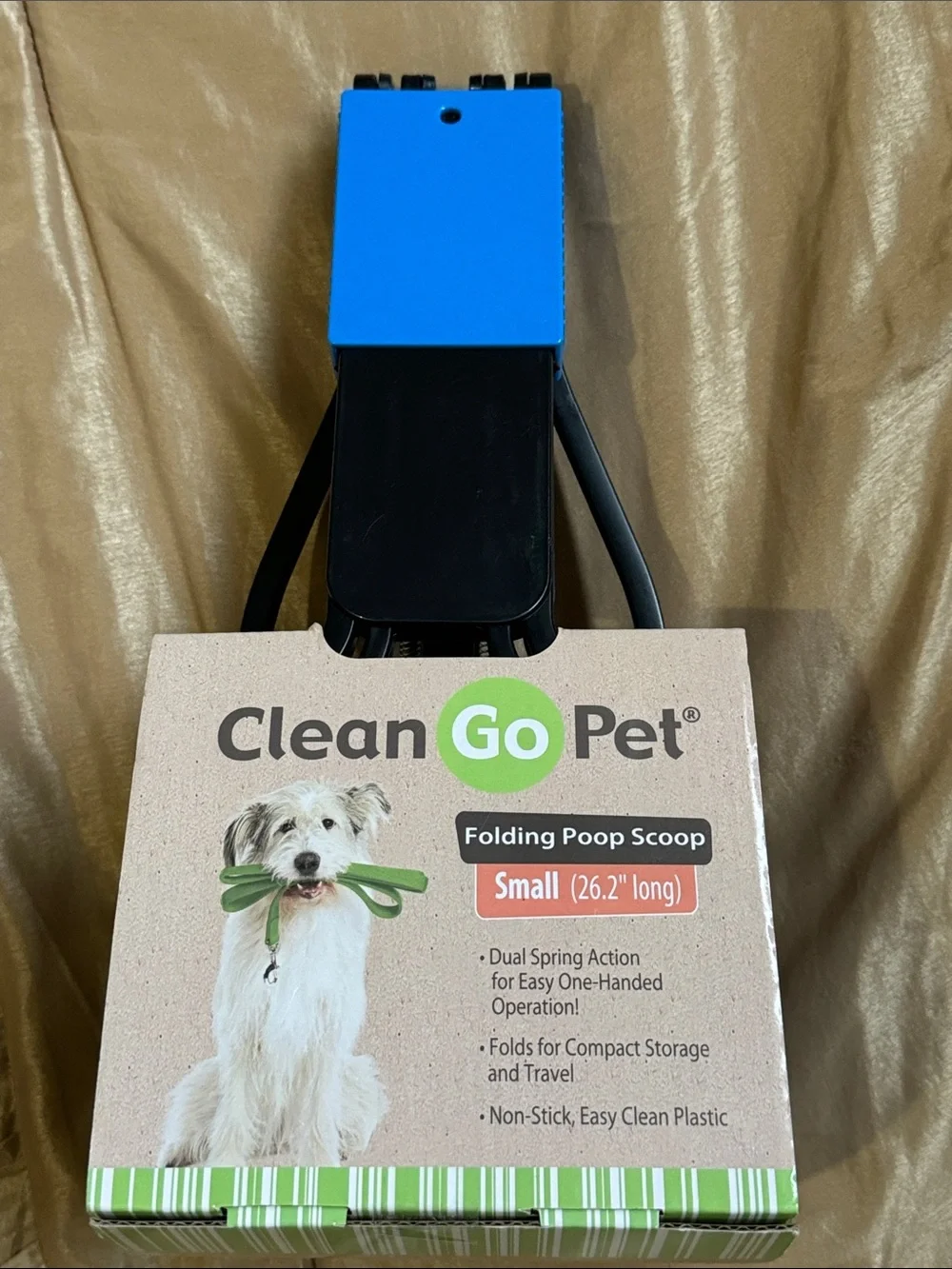 Small Blue & Black Folding Poop Scoop - Small